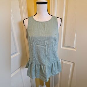 VERO MODA GREEN COTTON TOP, SIZE M